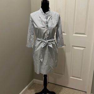 Lilly Pulitzer, blue and white dress, size 2, shell and lining 100% cotton.